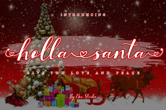 Holla Santa: A Romantic Script Typeface for Thoughtful Design