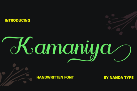 Kamaniya: A Script Font That Makes Your Brand Feel Thoughtful