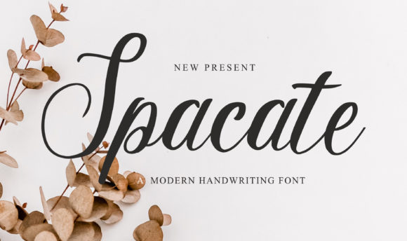 Spacate: A Handwritten Script Font for Elegant Craft & Print Products